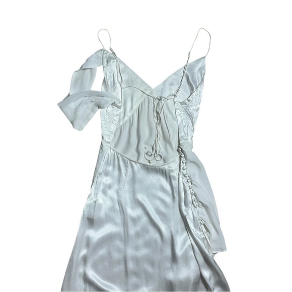For Love & Lemons White Satin James Maxi Dress Women’s US S - Picture 6 of 9